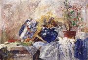 James Ensor Still life with Blue Vase and Fan USA oil painting reproduction